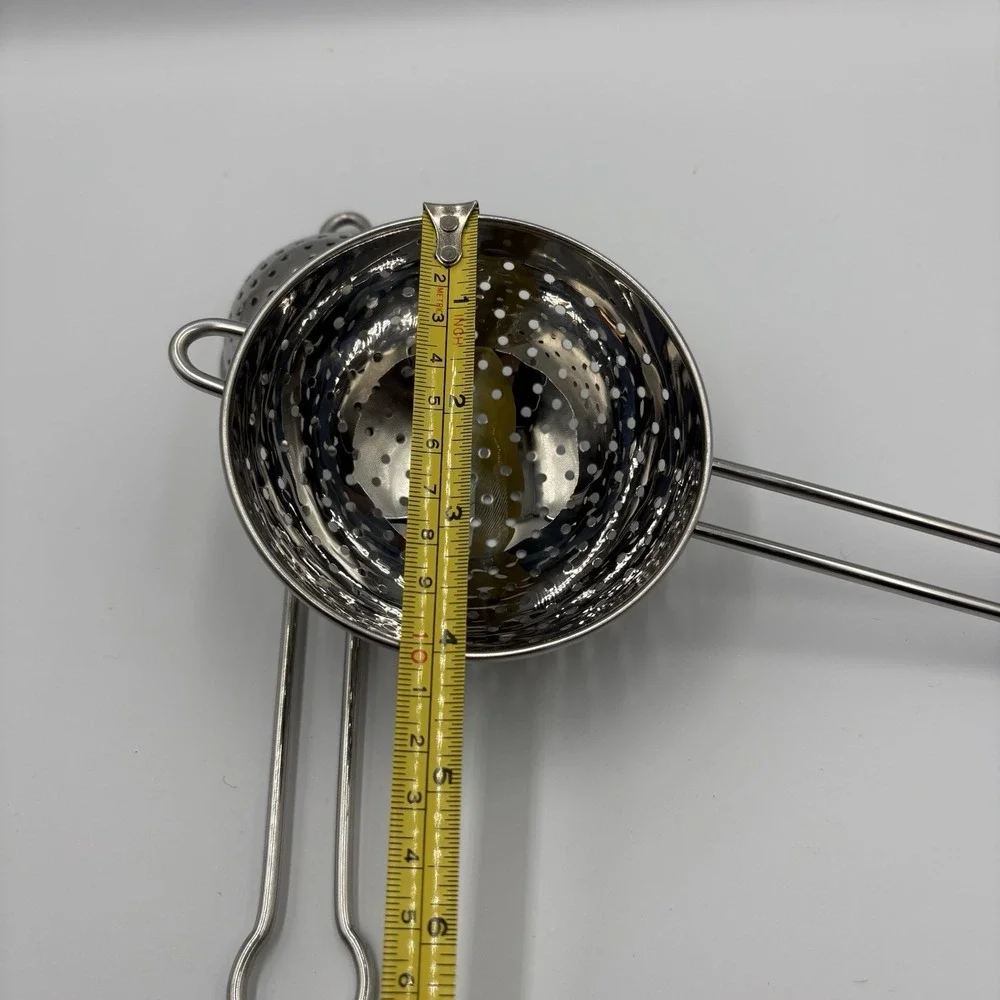 Vintage Stainless Steel Handheld Strainers Set Of 2 Soups Tea